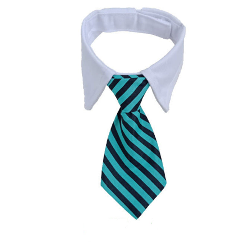 KFX-8260541 Pet Striped Bow Tie Scarf Collar for Dogs - Cotton Polyester, Various Colors Available