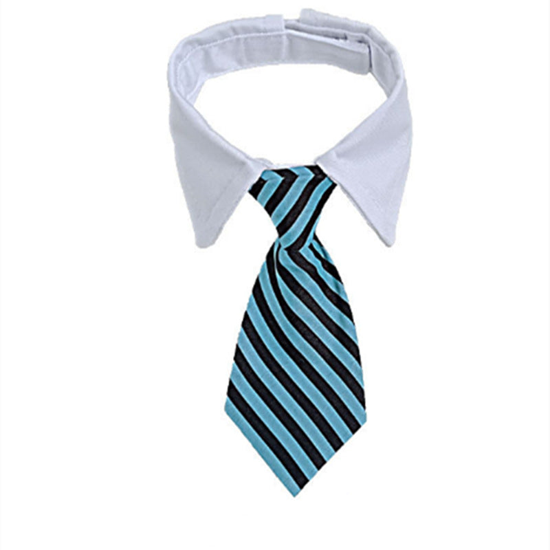 KFX-8260541 Pet Striped Bow Tie Scarf Collar for Dogs - Cotton Polyester, Various Colors Available