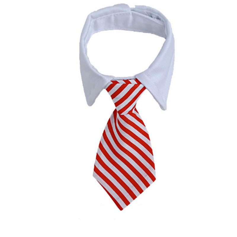 KFX-8260541 Pet Striped Bow Tie Scarf Collar for Dogs - Cotton Polyester, Various Colors Available