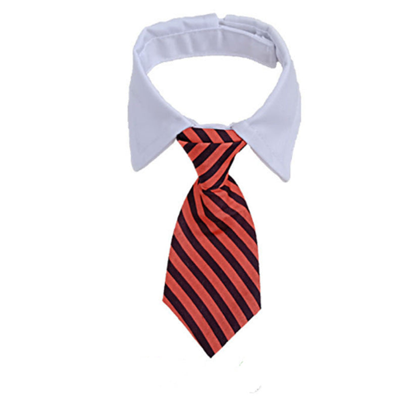 KFX-8260541 Pet Striped Bow Tie Scarf Collar for Dogs - Cotton Polyester, Various Colors Available