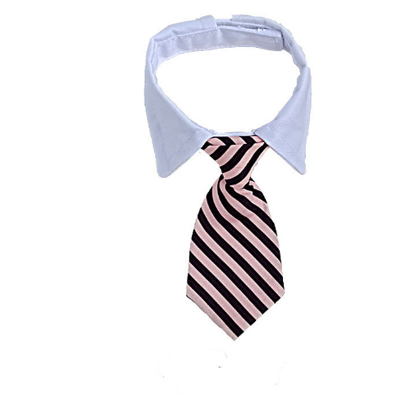 KFX-8260541 Pet Striped Bow Tie Scarf Collar for Dogs - Cotton Polyester, Various Colors Available