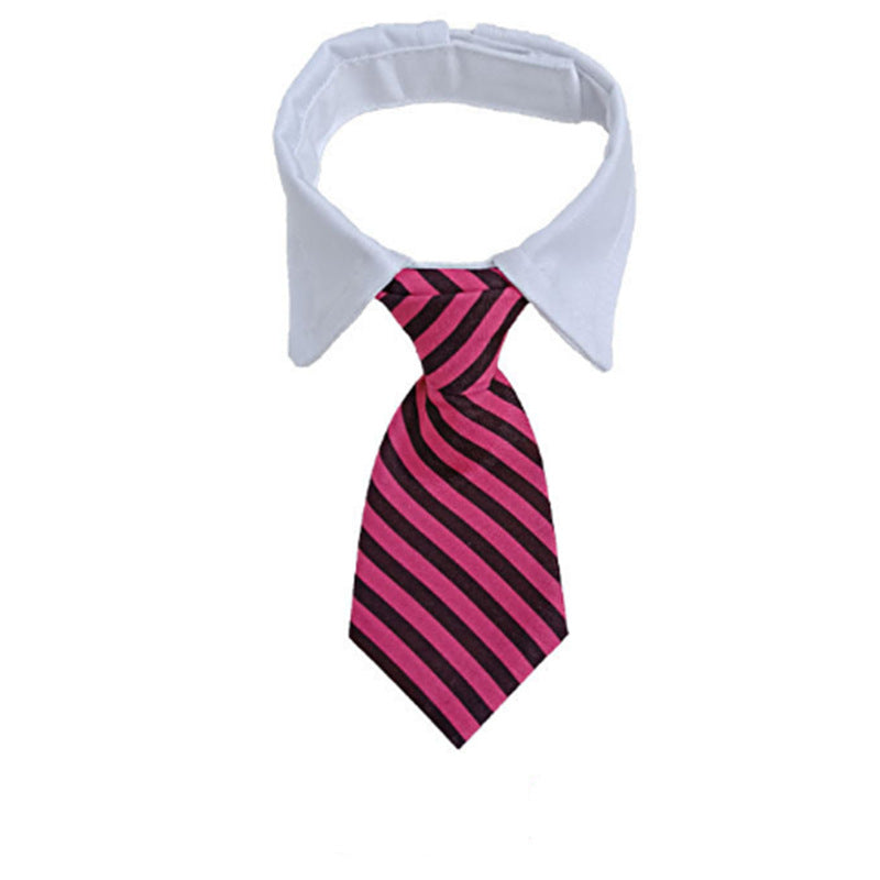 KFX-8260541 Pet Striped Bow Tie Scarf Collar for Dogs - Cotton Polyester, Various Colors Available