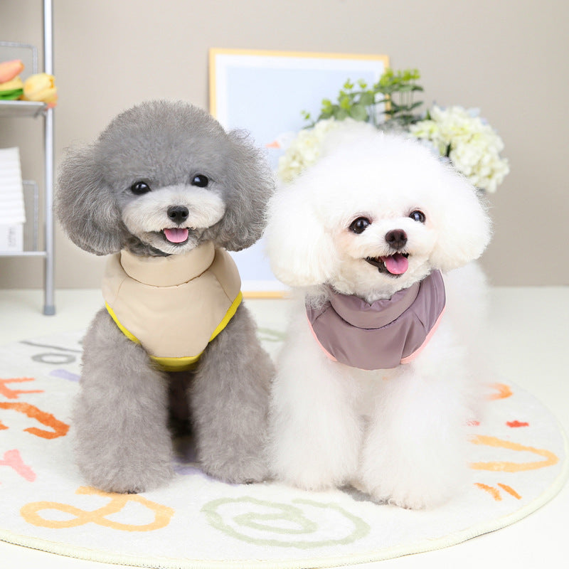KFX-8262717 Cotton Vest for Dogs - Autumn & Winter Pet Clothing in Yellow, Blue, Pink, Sizes S-XXL