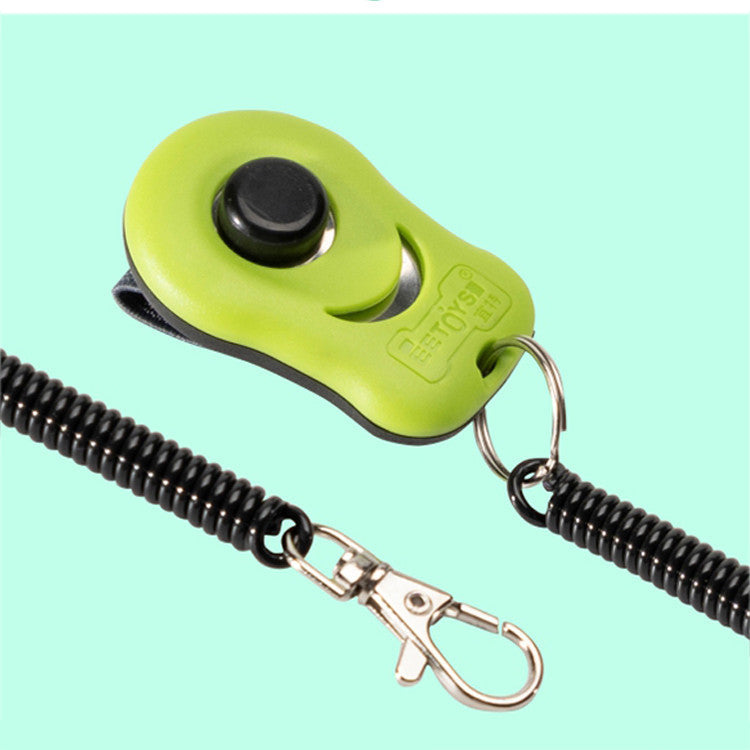 KFX-8263357 Dog Training Clicker and Whistle Set - Plastic Clicker Tool for Efficient Pet Training in Blue and Green