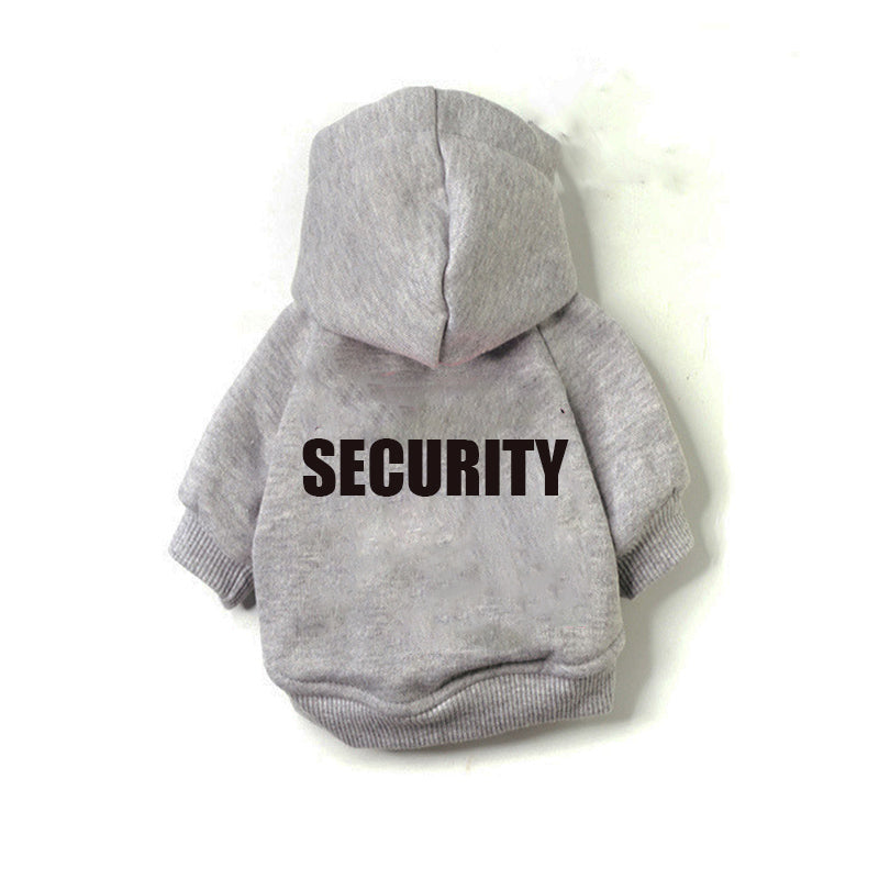 KFX-8263613 Fleece Lined Pet Sweater with Hood for Autumn and Winter, Suitable for Small Dogs and Puppies