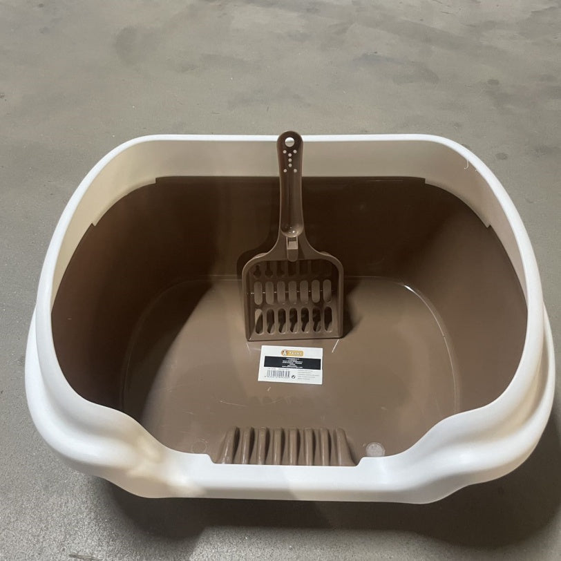 KFX-8263997 Semi-Enclosed Cat Litter Box for Enhanced Privacy and Reduced Odor Control