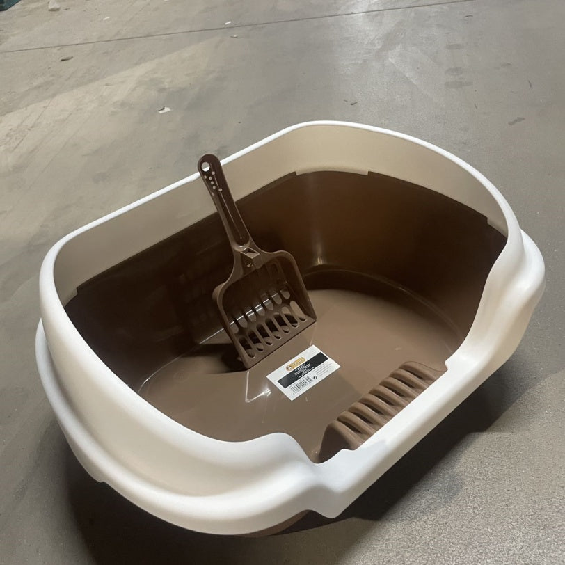 KFX-8263997 Semi-Enclosed Cat Litter Box for Enhanced Privacy and Reduced Odor Control
