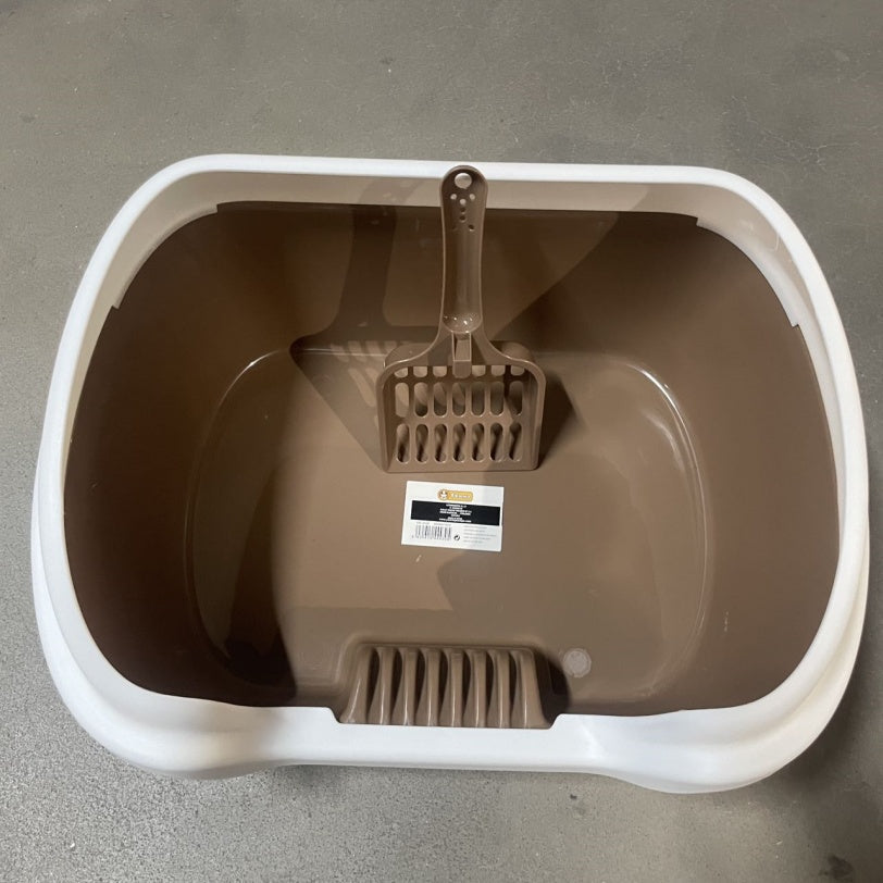 KFX-8263997 Semi-Enclosed Cat Litter Box for Enhanced Privacy and Reduced Odor Control