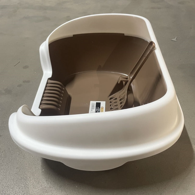 KFX-8263997 Semi-Enclosed Cat Litter Box for Enhanced Privacy and Reduced Odor Control