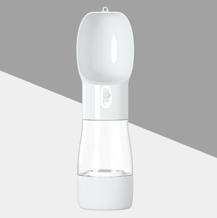 KFX-8264381 Portable Dog Water and Food Dispenser with Easy Push Mechanism and Leak-Proof Design