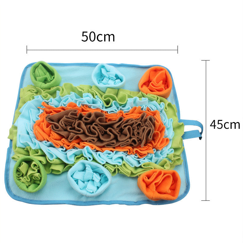 KFX-8265789 Snuffle Mat for Small to Large Dogs - Nosework Feeding and Activity Fleece Mat, Machine Washable