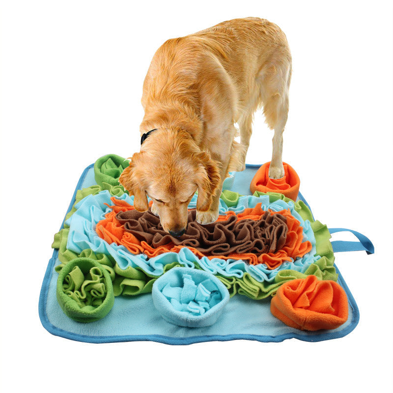 KFX-8265789 Snuffle Mat for Small to Large Dogs - Nosework Feeding and Activity Fleece Mat, Machine Washable