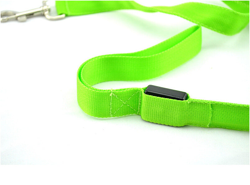 KFX-8268093 Glowing LED Pet Leash - Rechargeable Nylon Double-Sided Traction Belt, 120CM Length, Multiple Colors Available