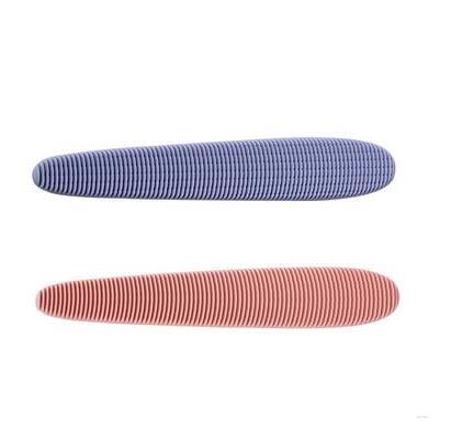 KFX-8269885 Cat Tongue Comb for Gentle Grooming – Soft ABS, Dual-Sided Design in Morandi Gray and Powder