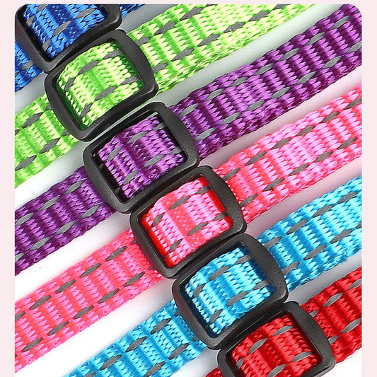 KFX-8270141 Reflective Anti-Slip Cat Neck Collar - Adjustable Nylon in Multiple Colors