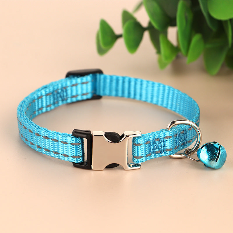 KFX-8270141 Reflective Anti-Slip Cat Neck Collar - Adjustable Nylon in Multiple Colors