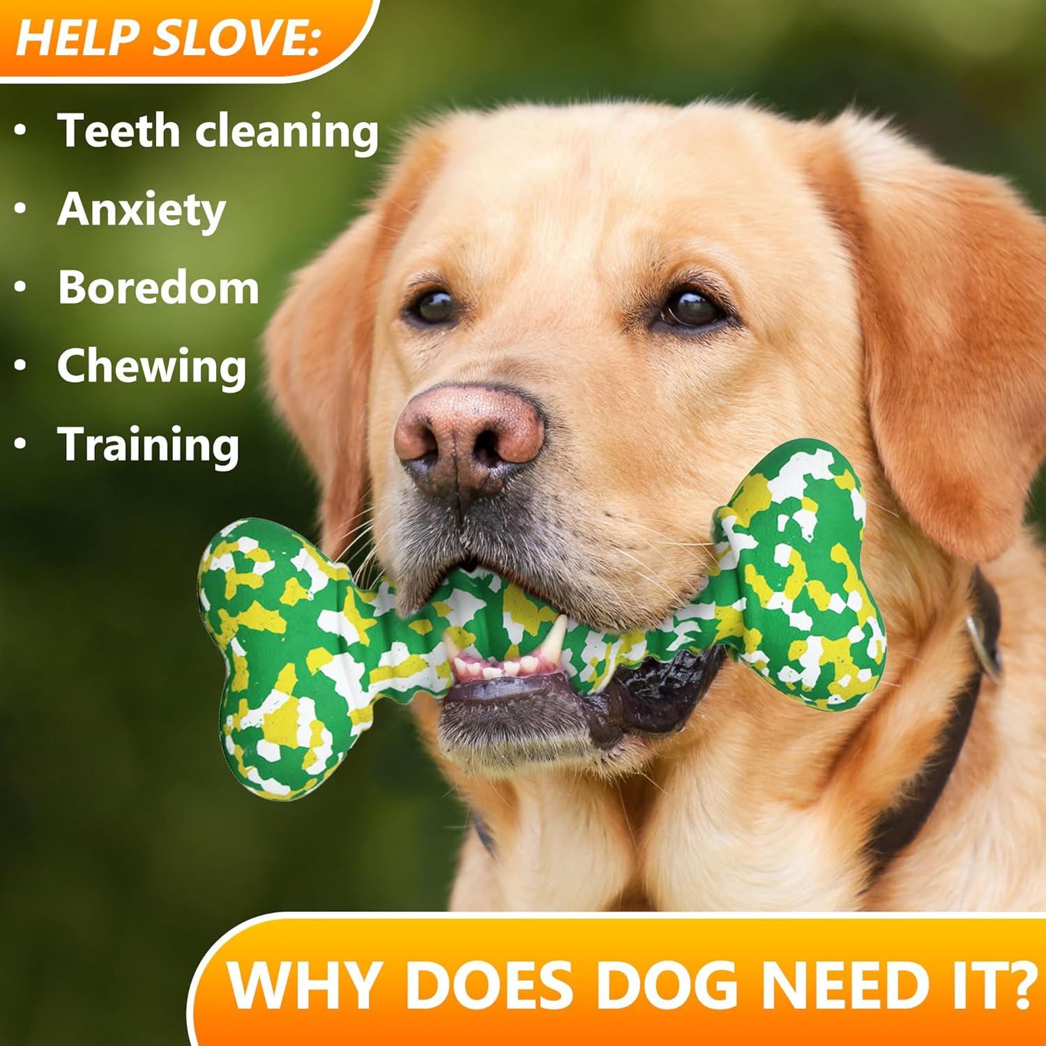 KFX-8271549 Durable Natural Rubber Dog Chew Toy for Medium to Large Aggressive Chewers