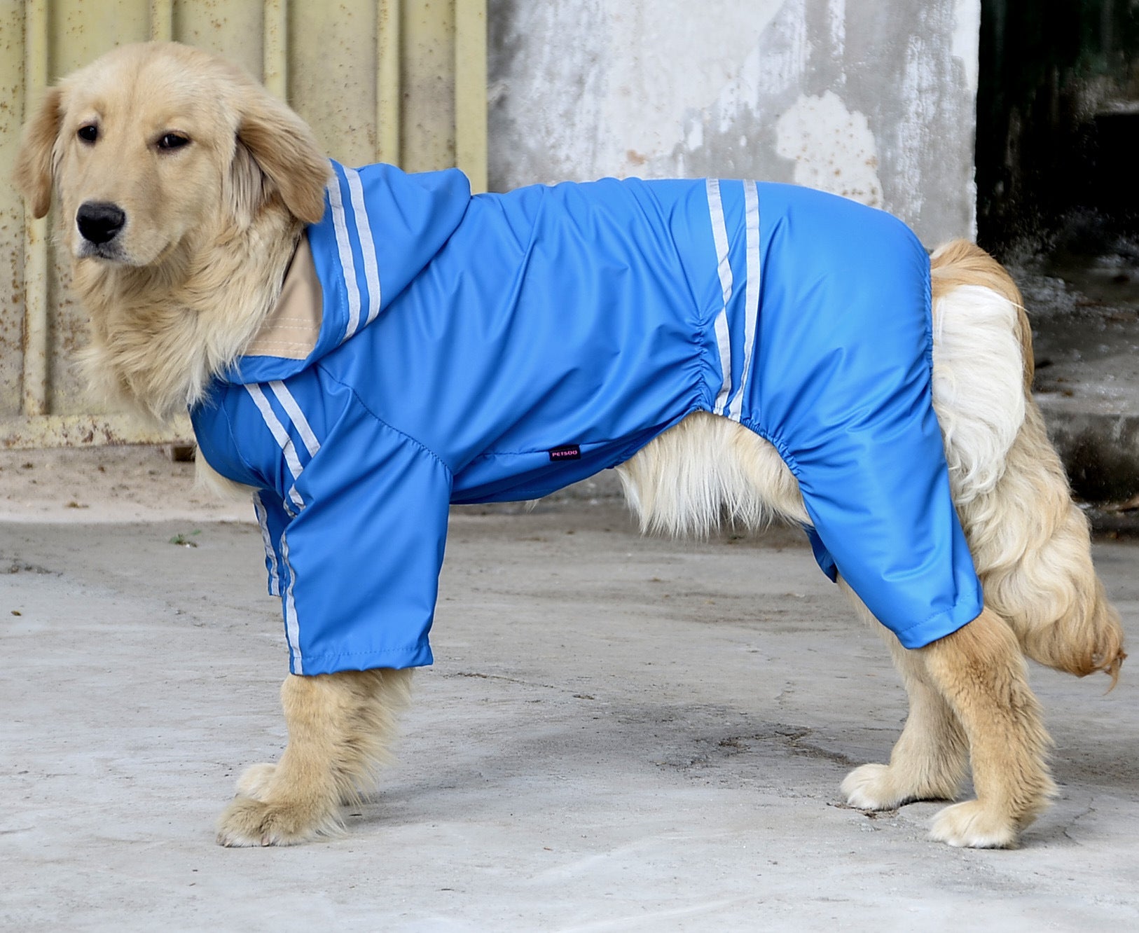 KFX-8272445 Water-Resistant Raincoat for Large and Medium Dogs - Acrylic Material