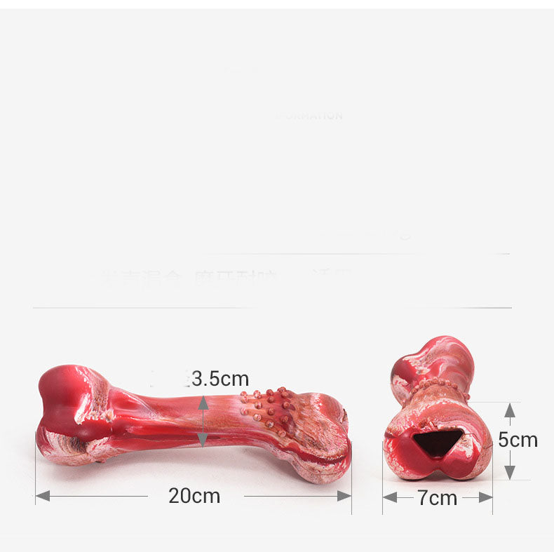 KFX-8274877 Durable Rubber Chewing Simulation Bone with Sound for Medium and Large Dogs