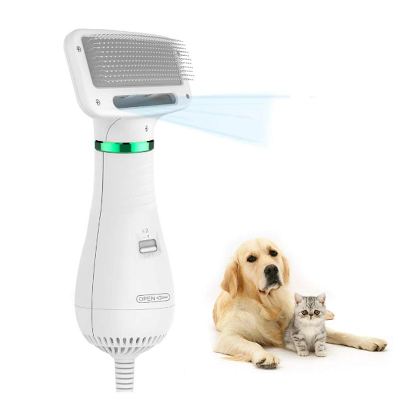 KFX-8275645 All-in-One Pet Hair Dryer and Comb for Dogs and Cats, Adjustable Air Settings, Gentle and Strong Warm Air