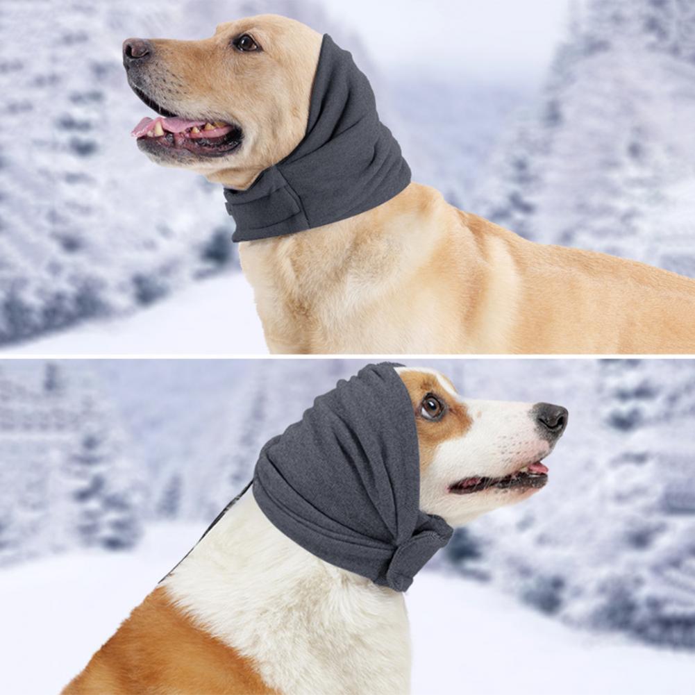 KFX-8277309 Multi-Purpose Dog Head Cover for Noise Reduction and Comfort - Soft Fabric Earmuffs and Scarves