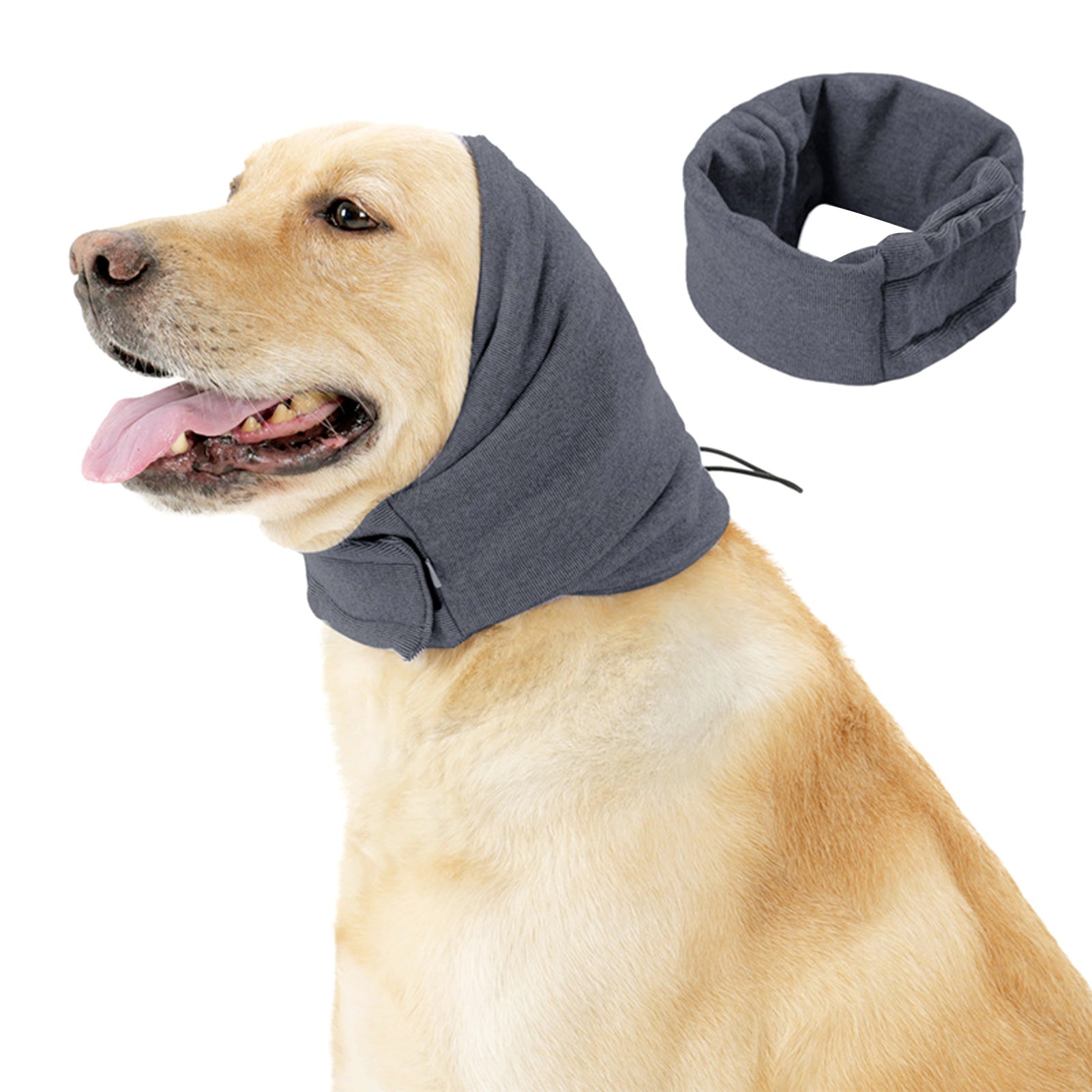 KFX-8277309 Multi-Purpose Dog Head Cover for Noise Reduction and Comfort - Soft Fabric Earmuffs and Scarves