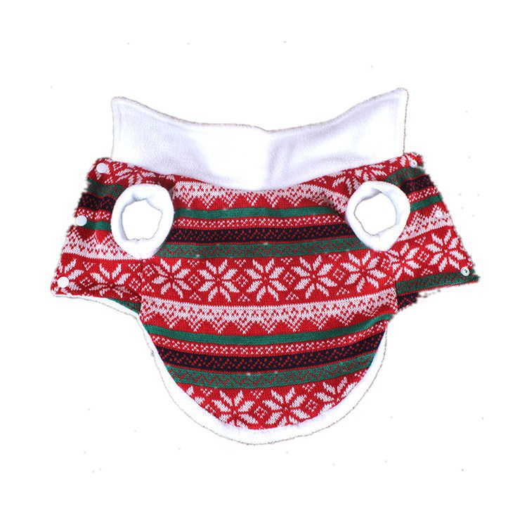 KFX-8277821 Cozy Cotton Jacquard Dog Sweater for Fall and Winter in Black and Red