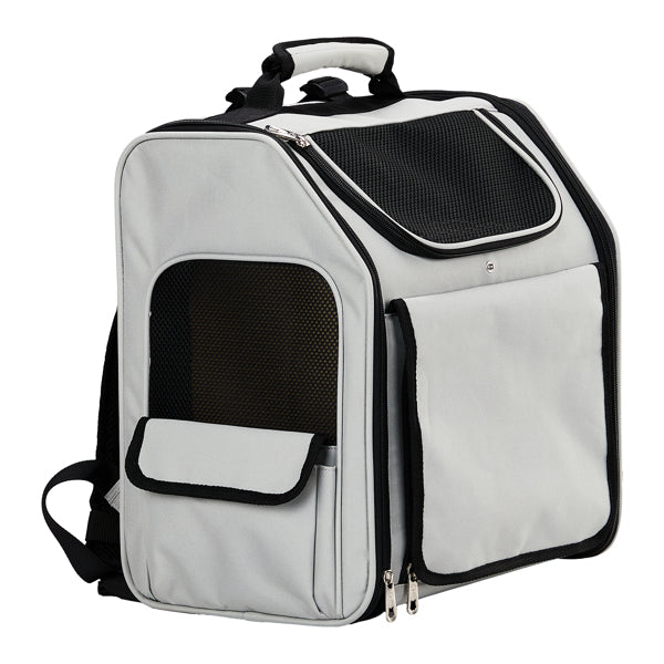 KFX-8282045 Expandable Pet Carrier Backpack with Breathable Mesh for Small Dogs and Cats, Holds Up to 26 lbs