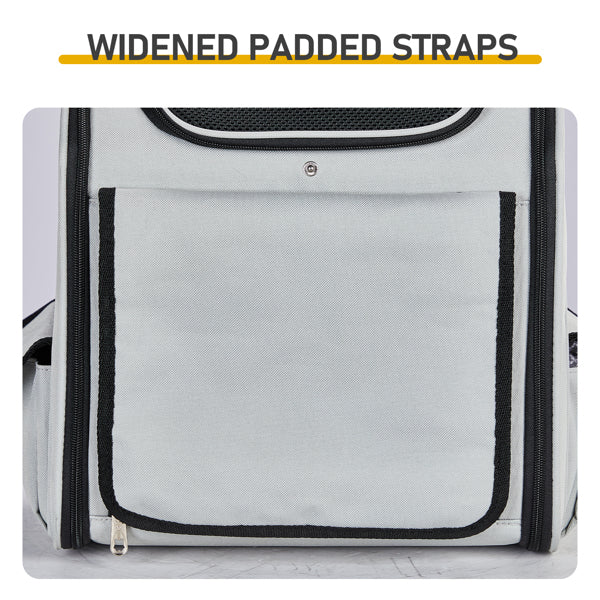 KFX-8282045 Expandable Pet Carrier Backpack with Breathable Mesh for Small Dogs and Cats, Holds Up to 26 lbs