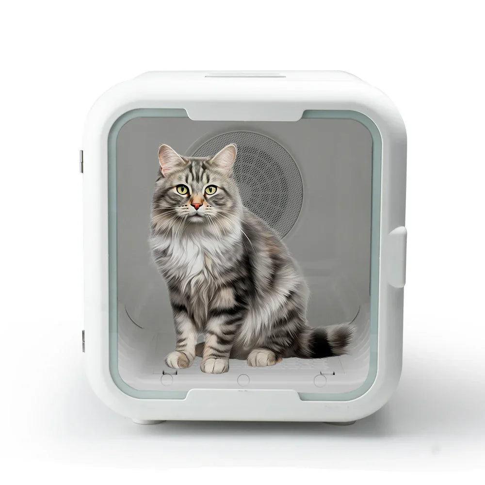 KFX-828307 Automatic Pet Hair Dryer Box for Cats and Small Animals - Low Noise, Convenient Grooming Tool