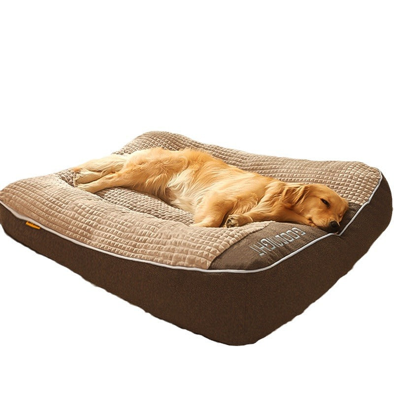 KFX-8283837 Large Gray Dog Sofa Bed with Decorative Fabric and PP Cotton Filling