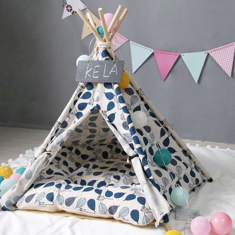 KFX-8284605 Pet Canvas Tent for Dogs and Cats - Available in Trumpet, Medium, and Large Sizes