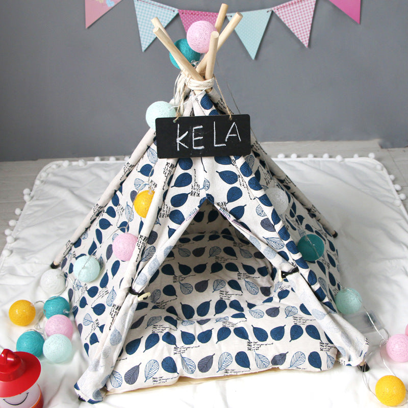 KFX-8284605 Pet Canvas Tent for Dogs and Cats - Available in Trumpet, Medium, and Large Sizes