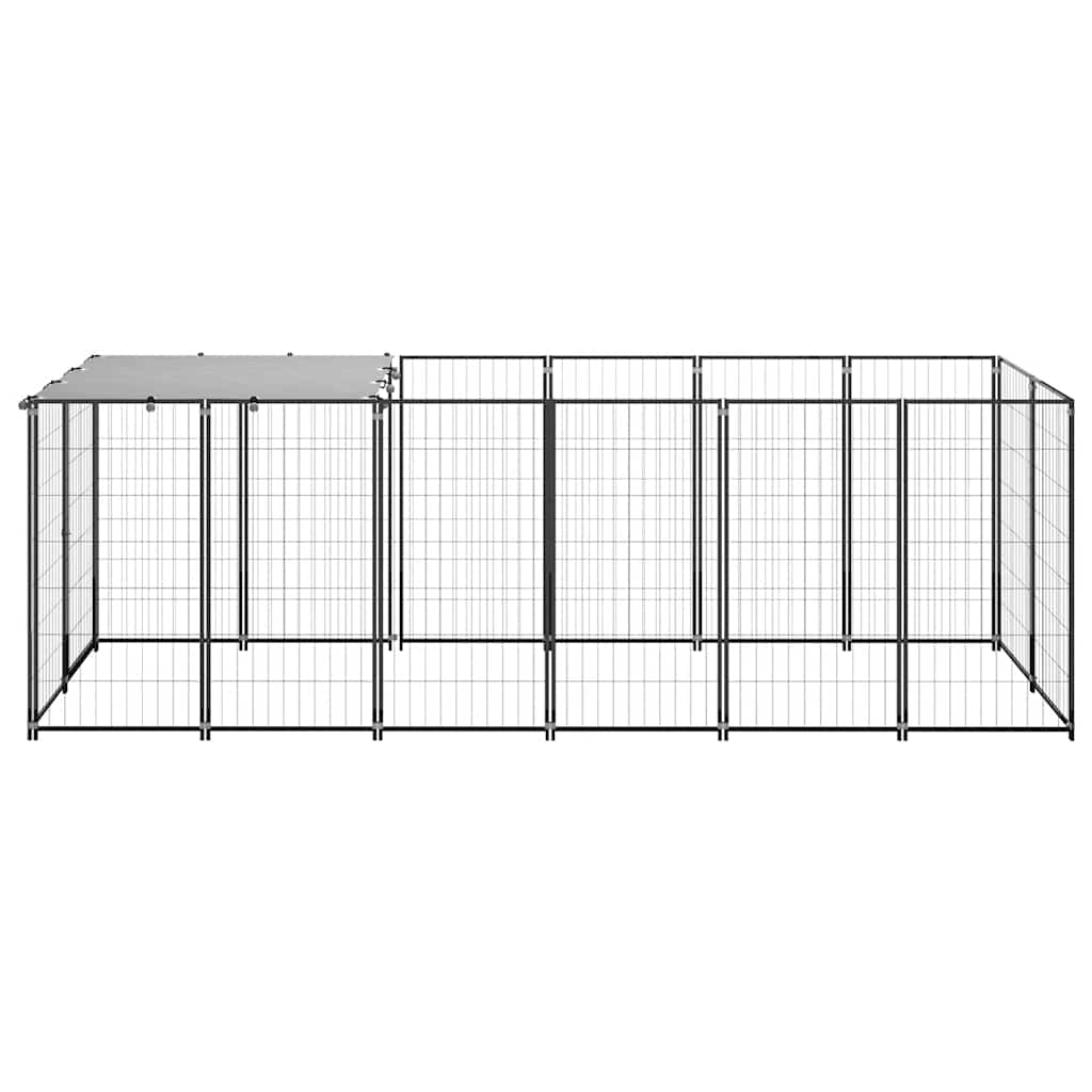 KFX-8284861 Spacious Outdoor Dog Kennel with Steel Mesh Walls and UV-Resistant Roof
