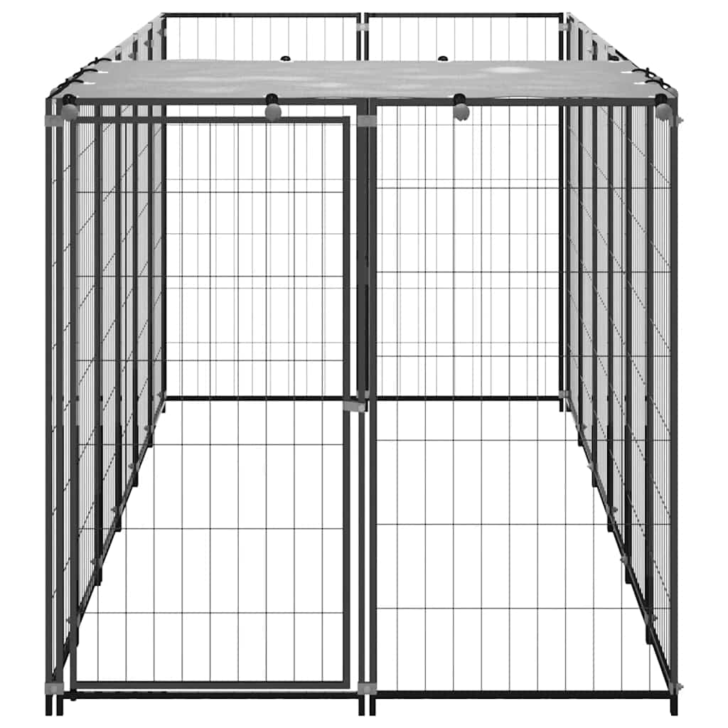 KFX-8284861 Spacious Outdoor Dog Kennel with Steel Mesh Walls and UV-Resistant Roof