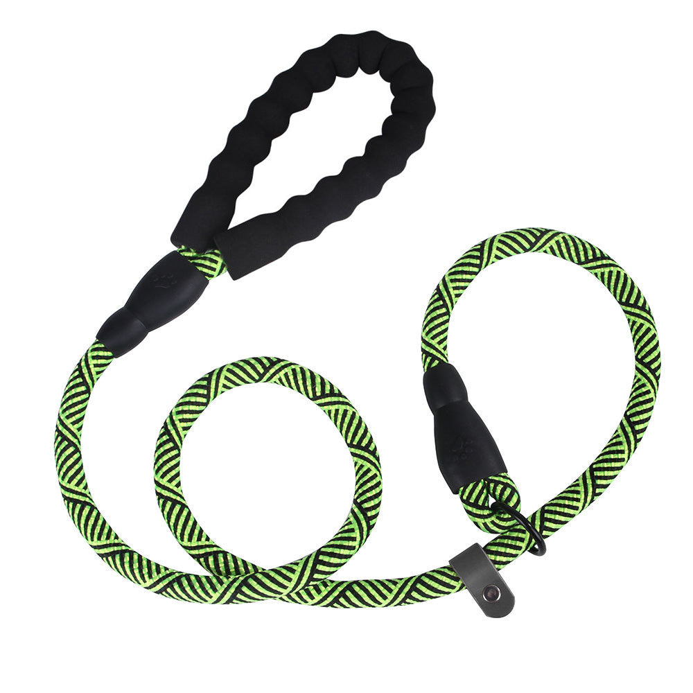 KFX-8285373 Dog Nylon Tow Rope Leash - Strong Pull-Resistant P Chain Walking Lead in Multiple Colors