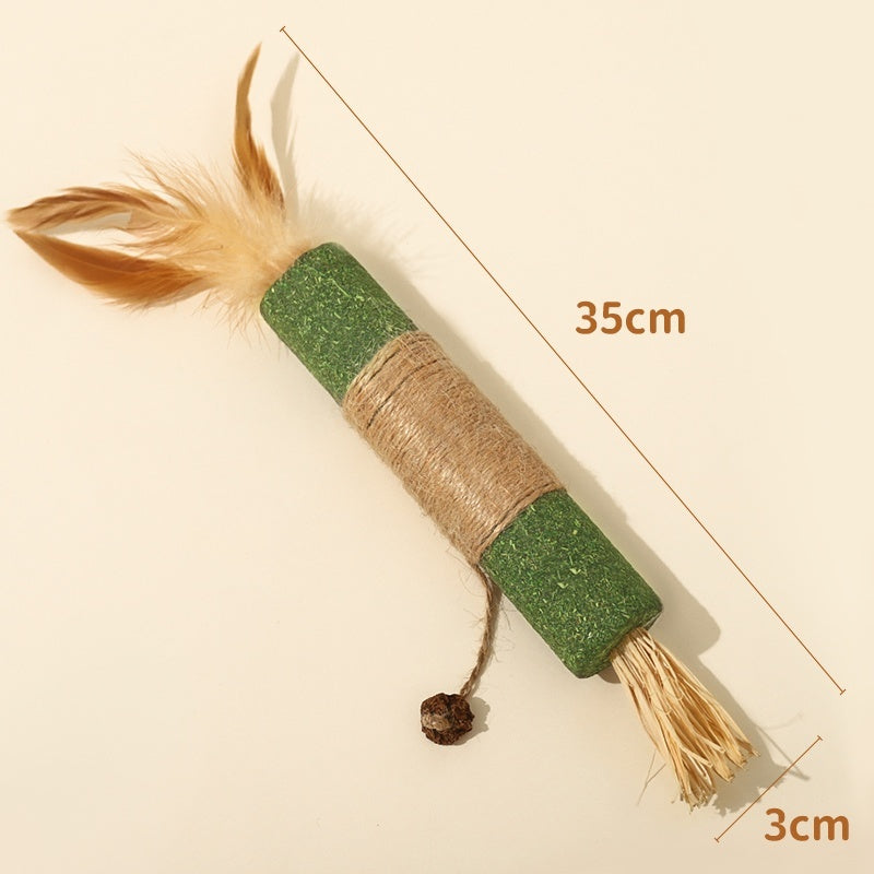 KFX-8285629 Cat Teeth Grinding Rod - Wooden Polygonum Tooth Care Tool for Cats