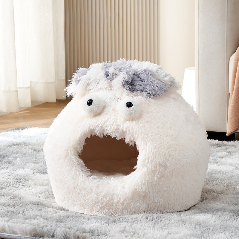 KFX-8289597 Cozy Closed Sleeping Nest for Cats, Versatile Cat House Bed for All Seasons