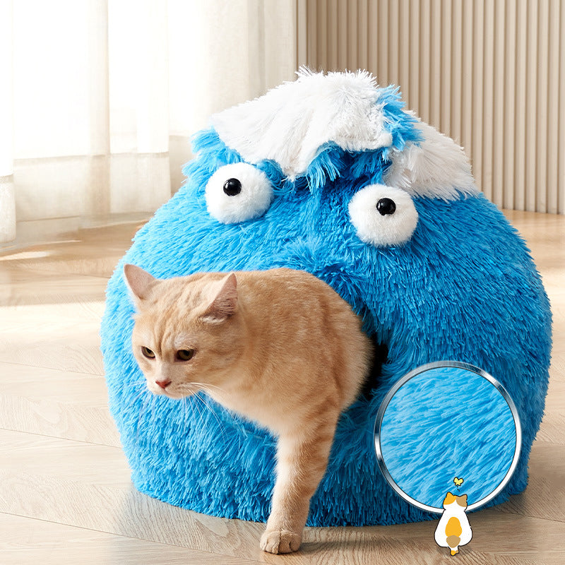 KFX-8289597 Cozy Closed Sleeping Nest for Cats, Versatile Cat House Bed for All Seasons