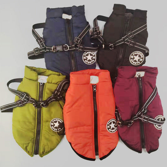 KFX-8289725 Cozy Cotton Padded Pet Apparel for Autumn and Winter in Various Colors and Sizes