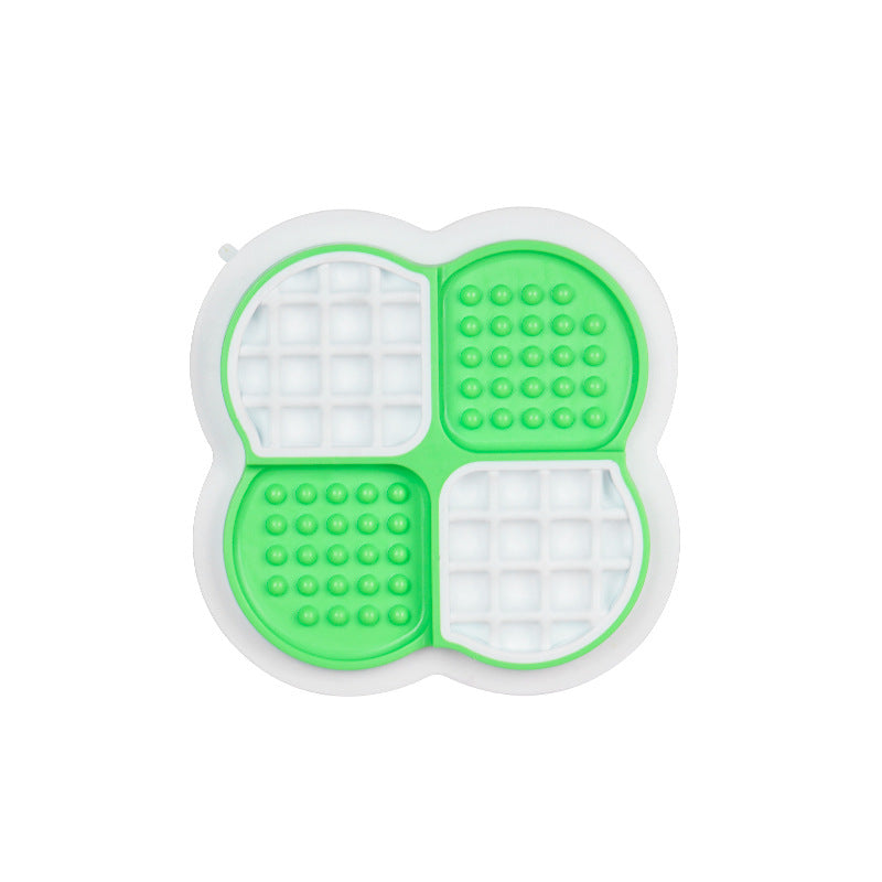 KFX-8291517 Non-slip Suction Cup Slow Feeder Plate for Pets - TPE & PP, 235mm x 235mm