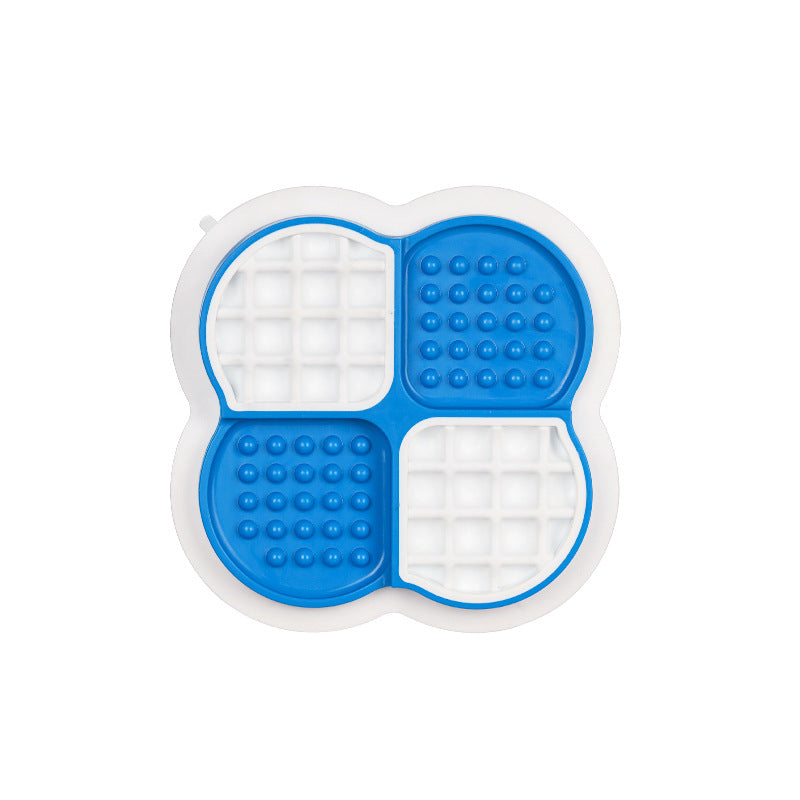 KFX-8291517 Non-slip Suction Cup Slow Feeder Plate for Pets - TPE & PP, 235mm x 235mm