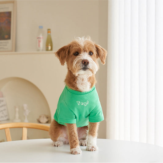 KFX-8291901 Refreshing Color Printed Cotton Dog T-Shirt - Short Sleeves in Multiple Sizes