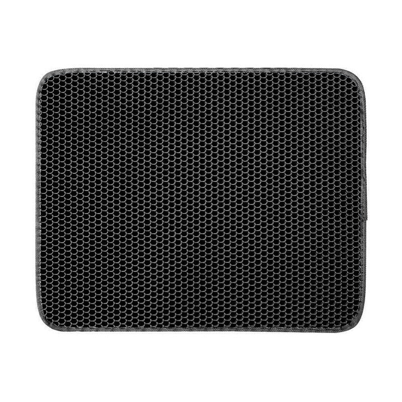KFX-8292797 Cat Litter Trapping Mat with Honeycomb Double Layer Design, Waterproof and Washable for Easy Cleanup