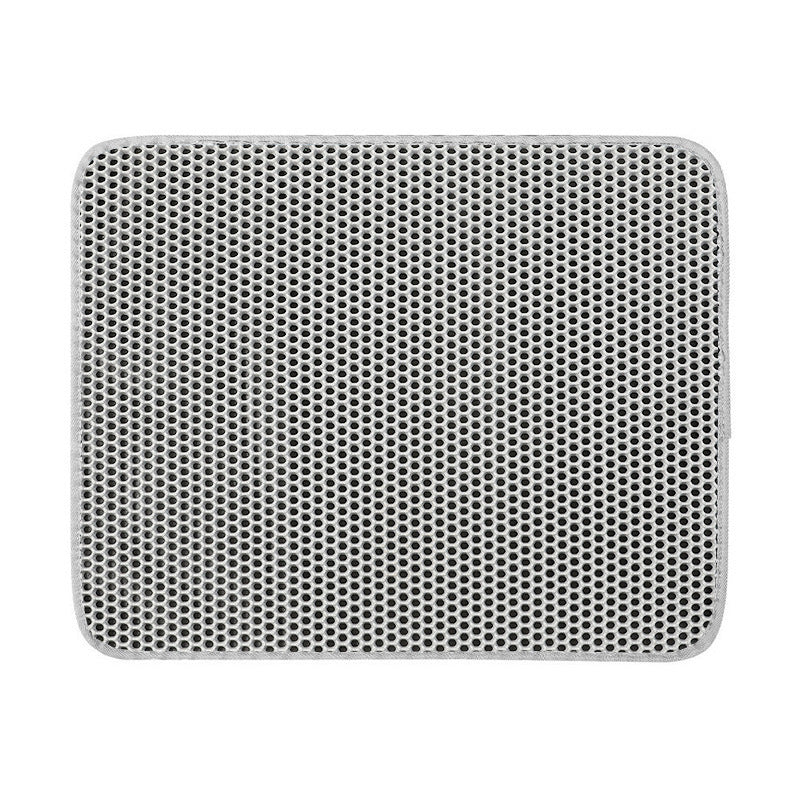 KFX-8292797 Cat Litter Trapping Mat with Honeycomb Double Layer Design, Waterproof and Washable for Easy Cleanup