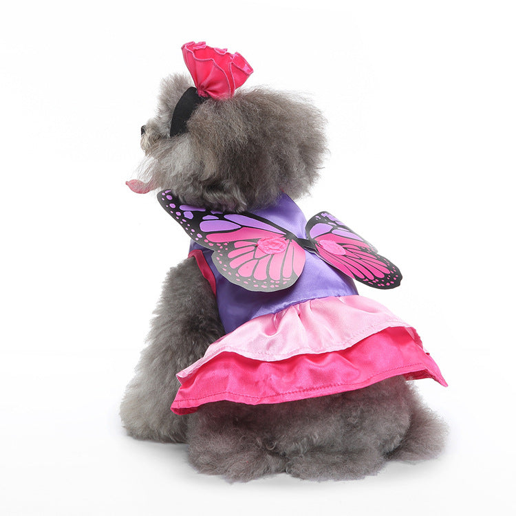 KFX-8292925 Colorful Butterfly Wings Dog Costume for Festivals in Various Sizes and Styles