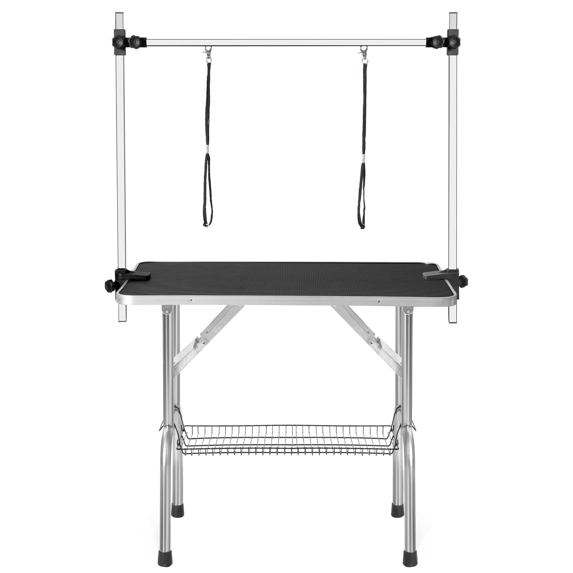 KFX-8293181 Adjustable Heavy Duty Dog Grooming Table with Non-Slip Surface and Folding Design, 36 x 23.8 Inches