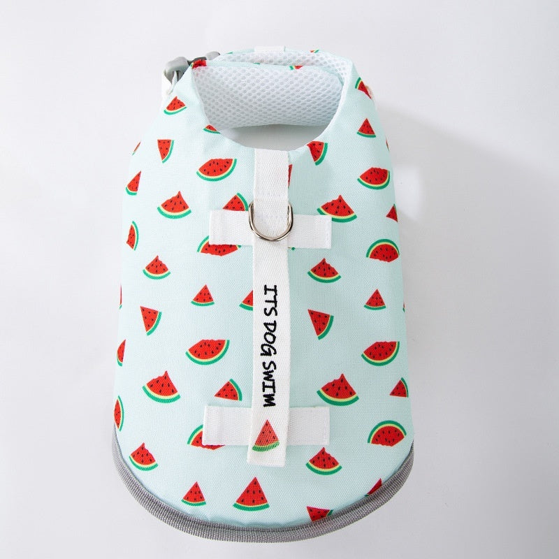 KFX-8293693 Pet Fruit Printed Clothes in Watermelon, Pineapple, Cherry Designs – Casual Oxford Cloth Apparel for Small to XXL Dogs