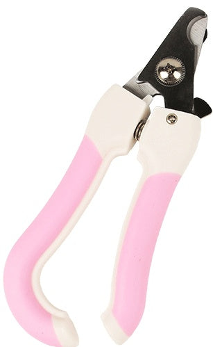 KFX-8296893 Stainless Steel Pet Nail Clippers with Rubber Handle in Blue and Pink
