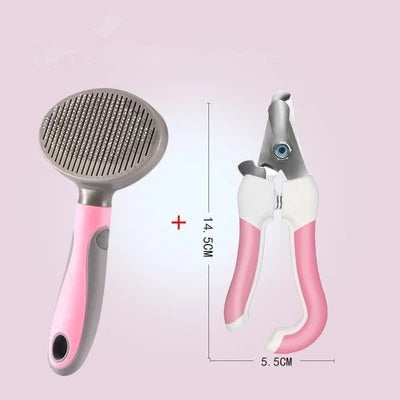 KFX-8296893 Stainless Steel Pet Nail Clippers with Rubber Handle in Blue and Pink